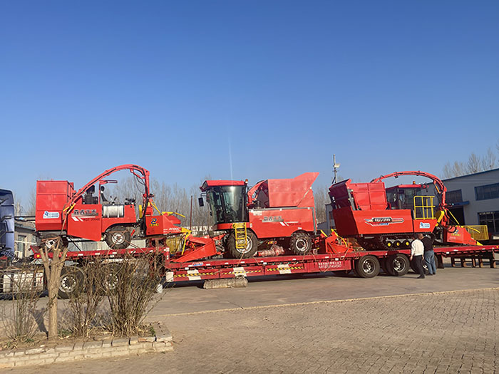 ¡Las cosechadoras de forraje verde se envían con toda su fuerza, dirigiéndose a una cosecha de parachoques! ¡Las cosechadoras de forraje verde se envían con toda su fuerza, dirigiéndose a una cosecha de parachoques!
