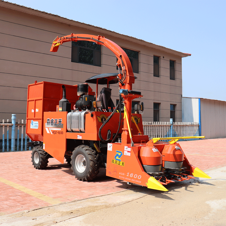 Nguồn cung cấp từ nhà máy Máy thu hoạch thức ăn ủ chua từ thân cây ngô tự hành chạy dầu diesel 4Qz-1600 hiệu suất cao 175Hp phù hợp cho thức ăn chăn nuôi