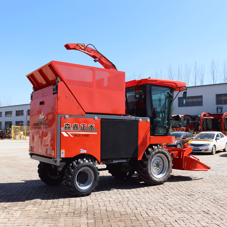 Fornecimento de fábrica 4Qz‑2100 colheitadeira de forragem a diesel autopropelida, durável e com desempenho de funcionamento estável, para produção de silagem