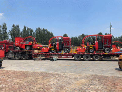 Máy gặt lúa xanh Senrui được giao hàng hiệu quả!